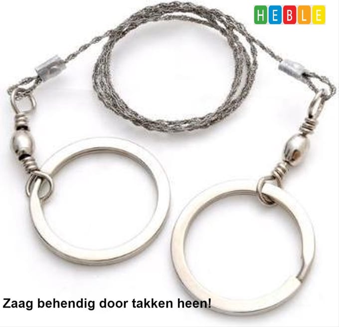 *** Survival Draad-zaag - Makkelijk Draagbaar - Padvinder Scouting - Takken Zagen - Onderweg - Prepper - Hike - Commando - van Heble® ***