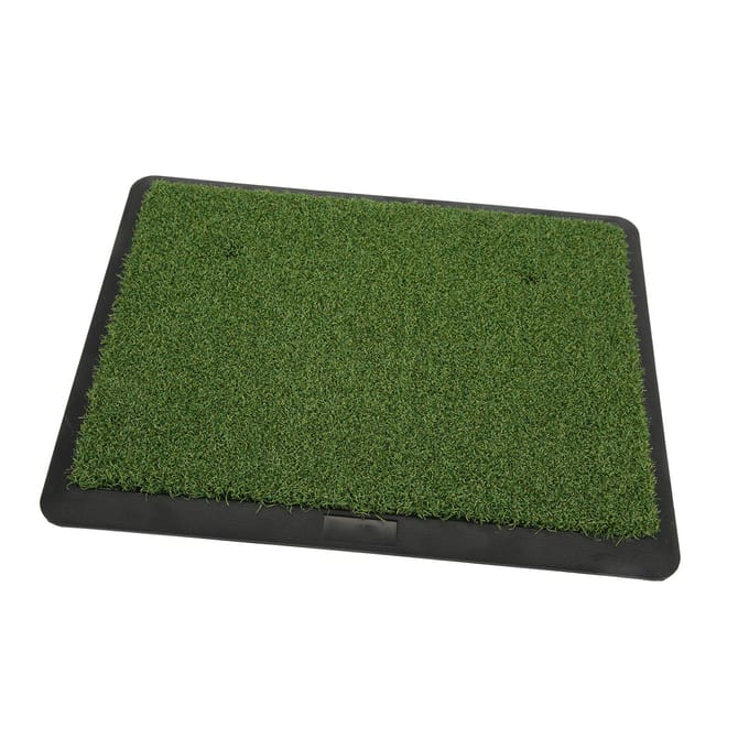 Fluweel Golfmat Draagbare Trainingsmat Anti-Slip Mat Golf Oefenmat voor Tuin Erf black