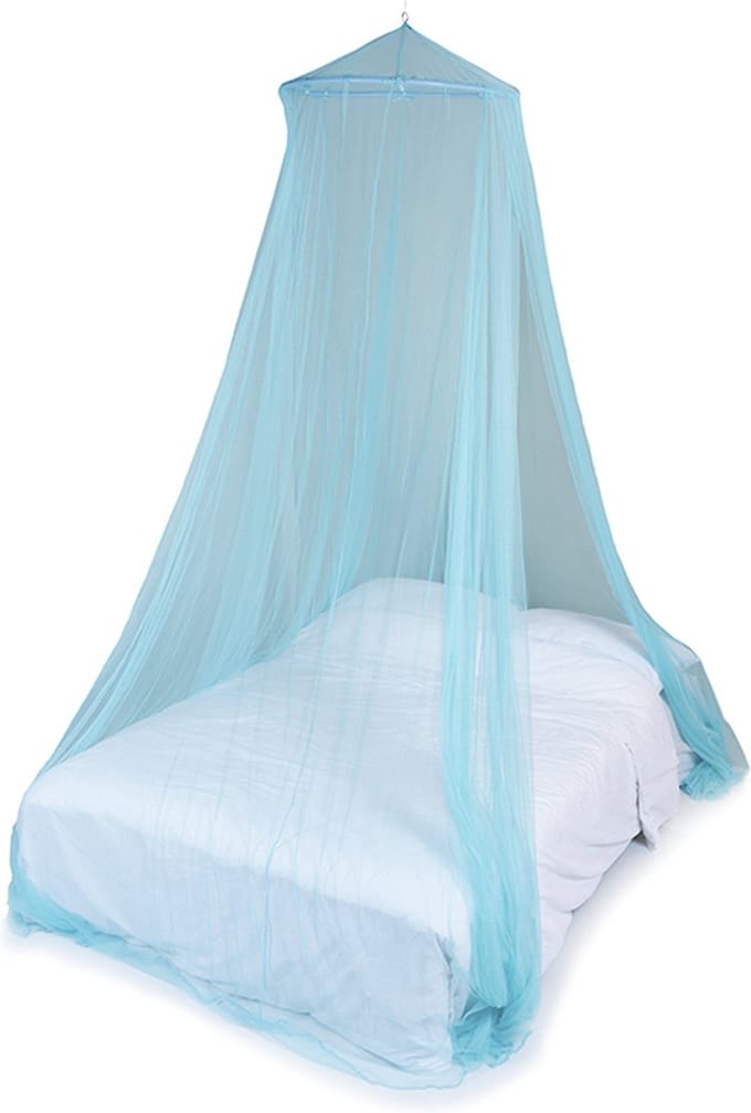 Deconet klamboe - Bangla - Topring 65cm /1250cm omtrek BLAUW - 1-2 pers