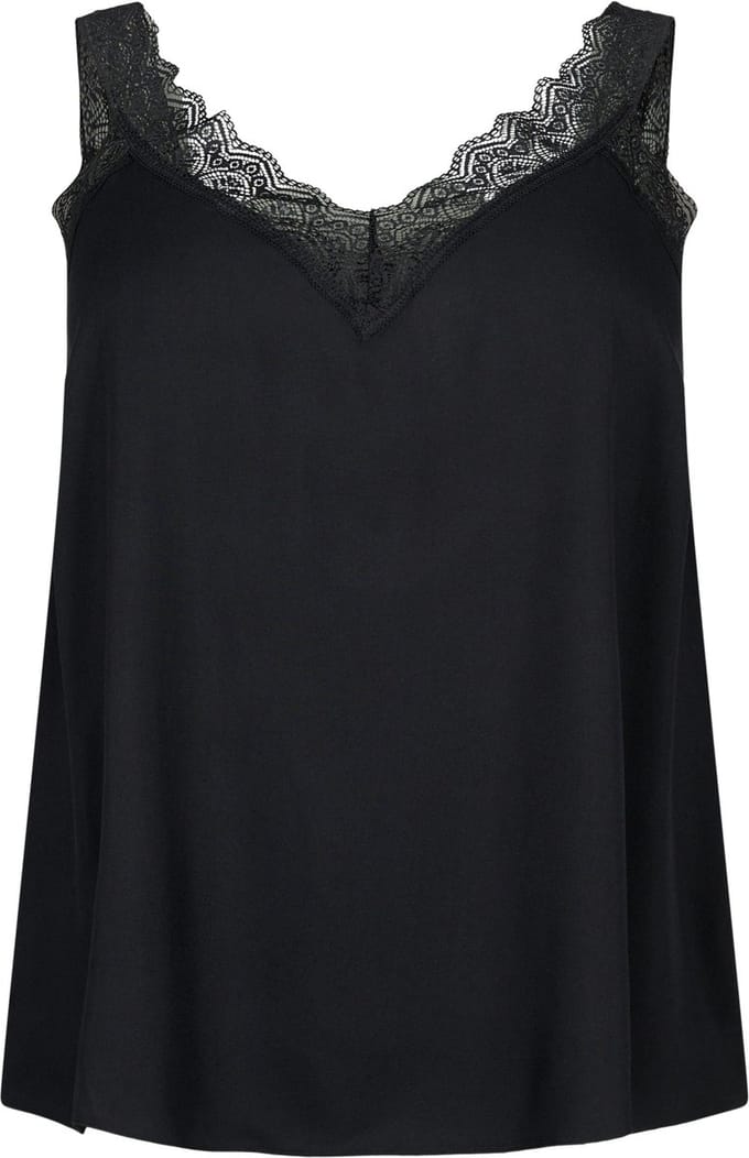 ZIZZI CABALI, S/L, TOP Dames Blouse - Black - Maat XXL (58-60)