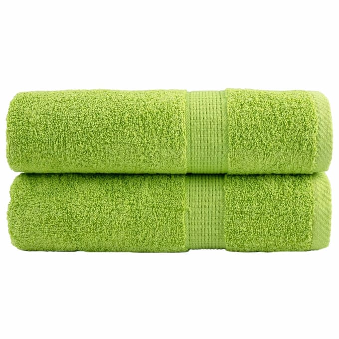 vidaXL - Badhanddoeken - SOLUND - 2 - st - 600 - g/m² - 70x140 - cm - appelgroen