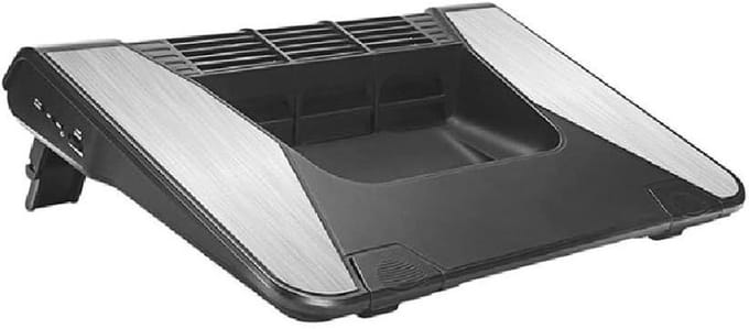 Laptop Koeler - Ventilator Pad - Oververhitting Voorkomen - Aluminium Constructie - Draagbaar Ontwerp - Zilver