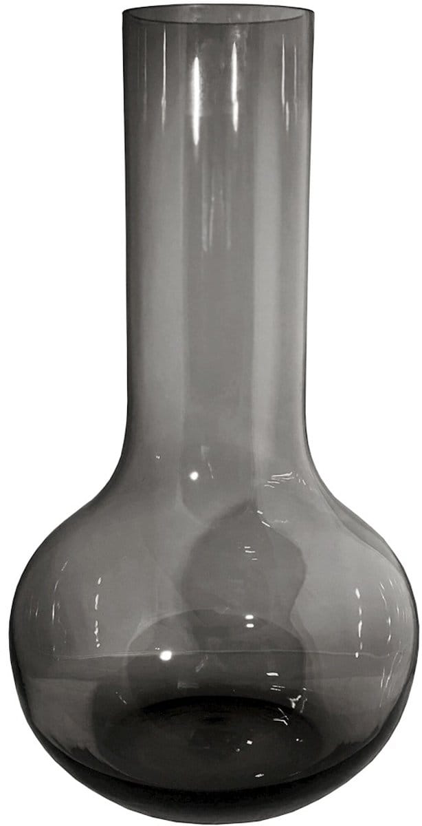 Vaas Seim Big | Large | Grijs - Grey | Mondgeblazen Glas | Design vaas | Ø28 x H50 cm