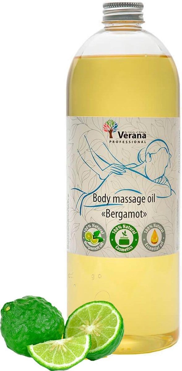 Verana 100% Natuurlijke Massageolie Bergamot 1L