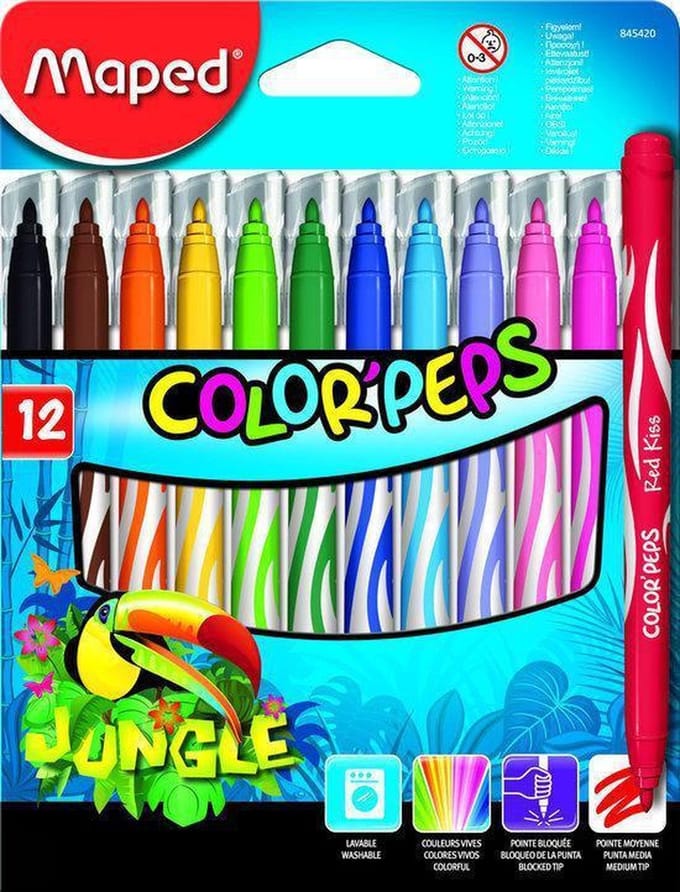 Color'peps Jungle viltstiften - medium penpunt x 12