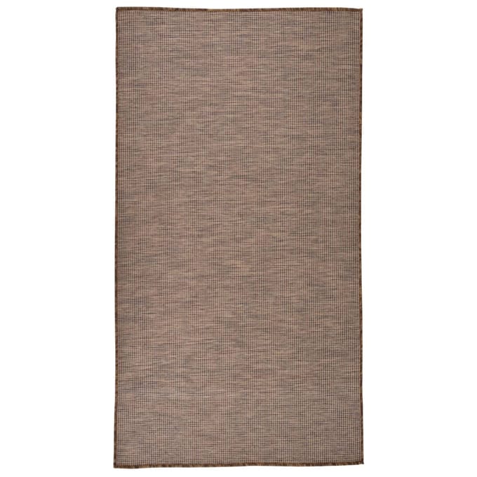 vidaXL - Buitenkleed - platgeweven - 80x150 - cm - bruin