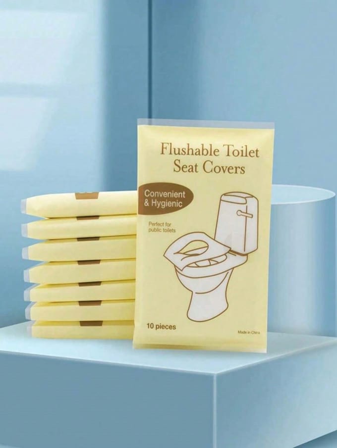 Couvre-sièges de toilette jetables Épais Imperméables Lavables Couvertures de papier toilette de voyage 10 Tablets multicolore