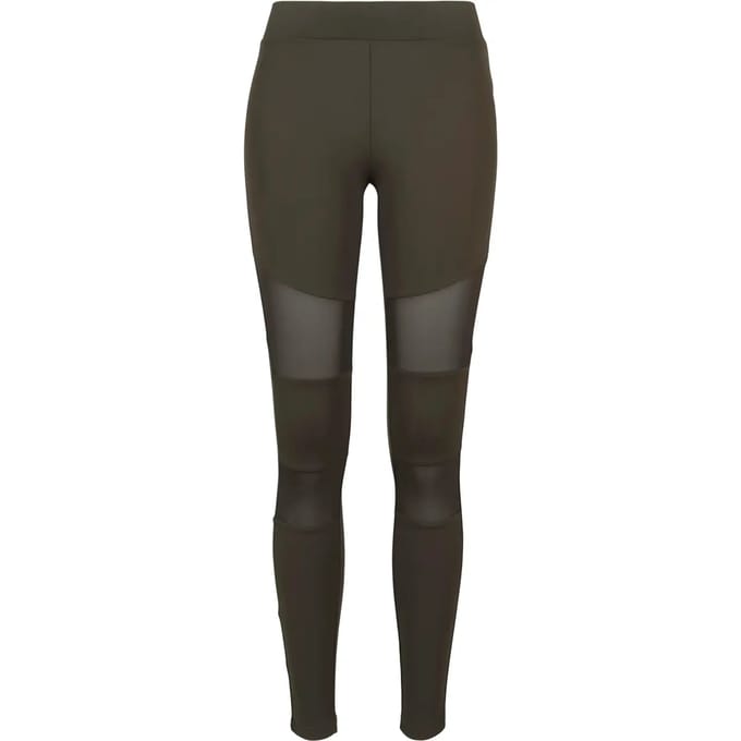 Urban Classics - Tech Mesh Kinder Legging - Kids 110 - Groen