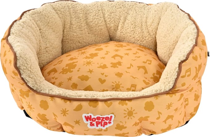 Woezel & Pip slaapmand rond geel 60cm