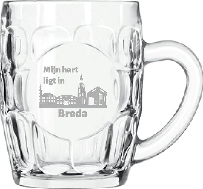 Gegraveerde Bierpul 55cl Breda