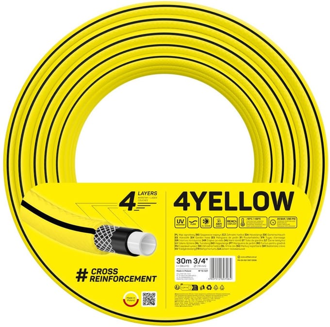 Cellfast - 4YELLOW Tuinslang 3/4" 30m - 20Bar - 4-laags