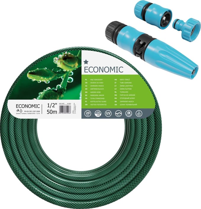 Cellfast Economic - Tuinslang 1/2" 50m + sproeier