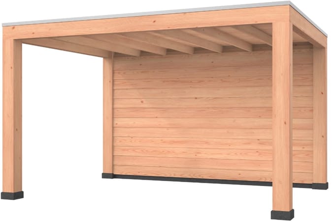 Douglas overkapping, 400 x 300, met achterwand, Westwood Modern Plus