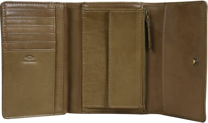 Maître Leren Portemonnee Venice Steinbach Doris Purse Olive Night Groene