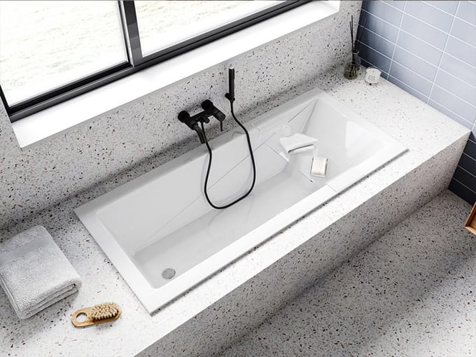Badland MODERN SLIM ligbad 150 x 70 cm wit