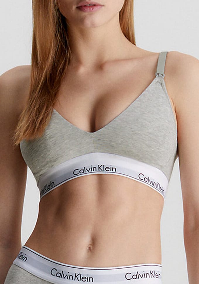 Calvin Klein dames Modern Cotton maternity bra - zwangerschaps BH - grijs