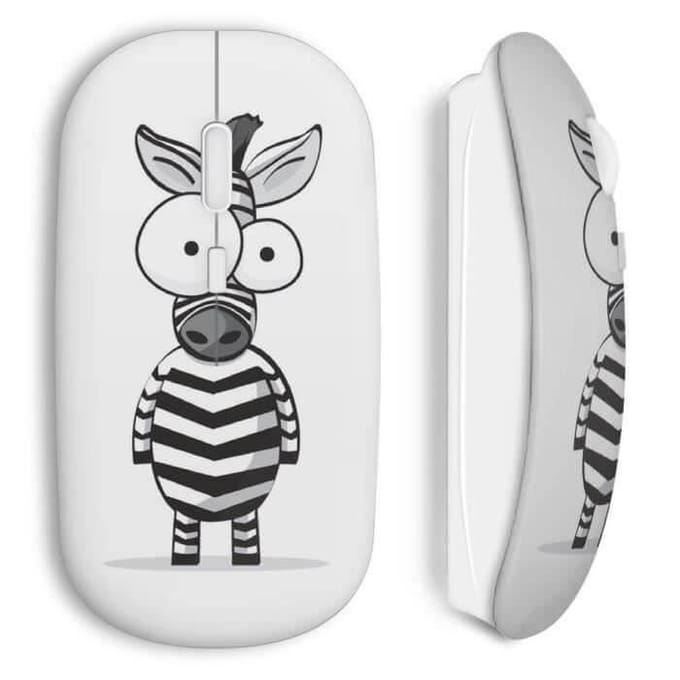 Souris sans fil - Zèbre - USB - Compatible Mac et PC - Clé USB wifi incluse - Design unique