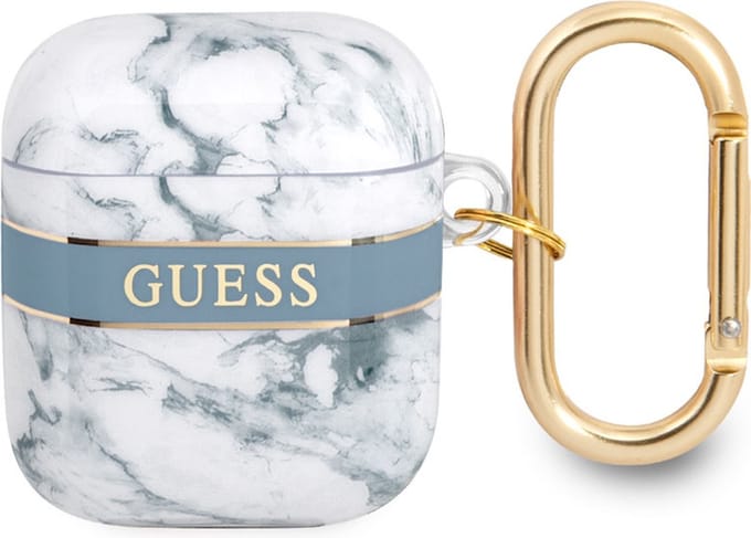 Guess Airpods - Airpods 2 Case - Marble - Blauw