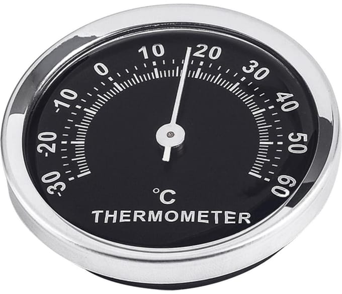 Wandthermometer - Temperatuurmeter Binnen - Binnen Temperatuur Meten - Digitaal Scherm - 58 cm - Zwart