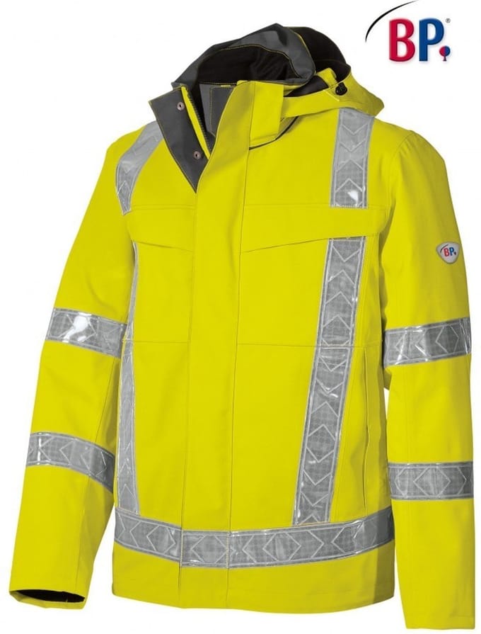 BP Weatherproof Jacket 2030 880 86 - Hoge Zichtbaarheid Geel - Maat L