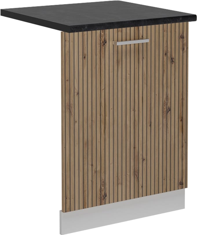 Vicco R-Line Vaatwasserfrontpaneel – 60 cm, WB Antraciet Artisanaal eiken