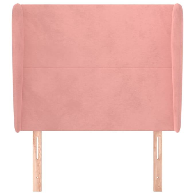 vidaXL - Hoofdbord - met - randen - 103x23x118/128 - cm - fluweel - roze