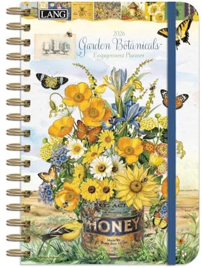 Weekkalender 2026 met geniete binding en volkleurige illustraties