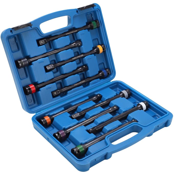 10 Pièces Barre d'Extension à Limitation de Torsion Robuste Durable Usage Intensif Sûr Jeu de Barres d'Extension de Torsion à Code Couleur black