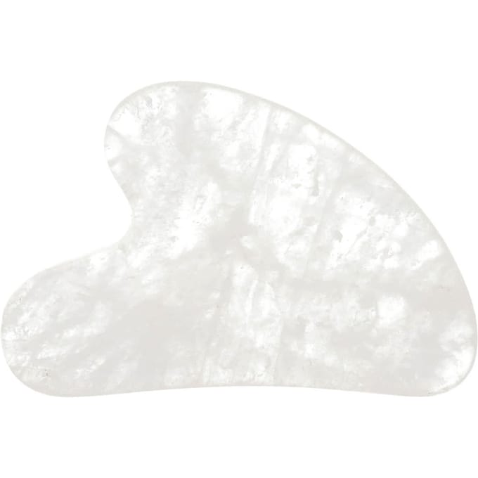 Clean Skin Club, pierre sculptée Gua-Sha, quartz blanc, 1 pièce white