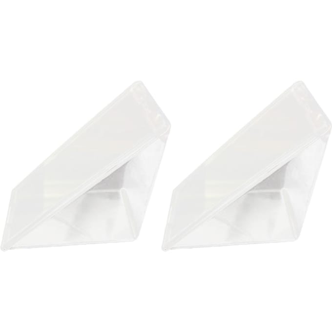 2 STUKS Driehoekige Sandwichcontainer Transparant Wasbaar Multifunctionele Sandwich Opbergdoos white