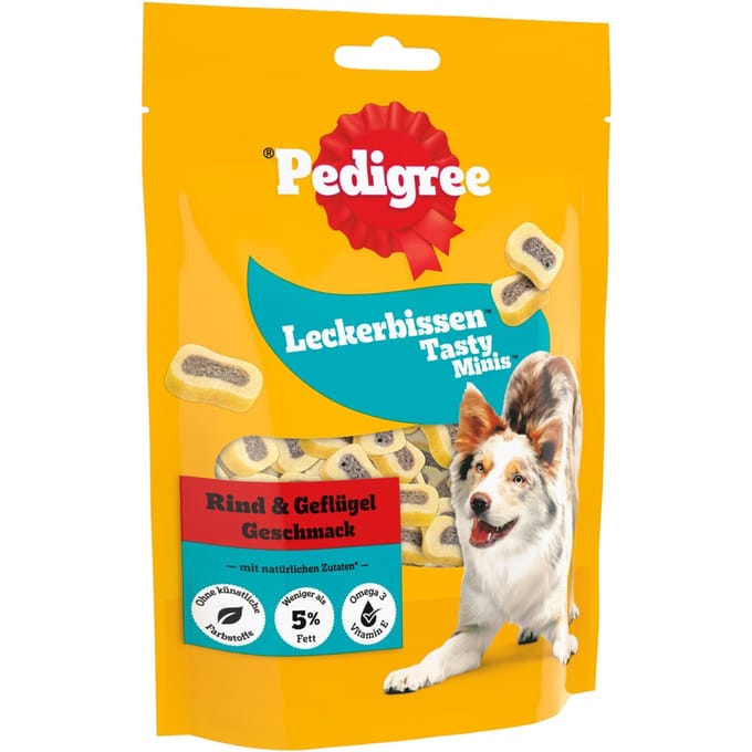 Pedigree Tasty Mini's - Mega-voordeelpakket: 6 x 155 g Rund en Gevogelte