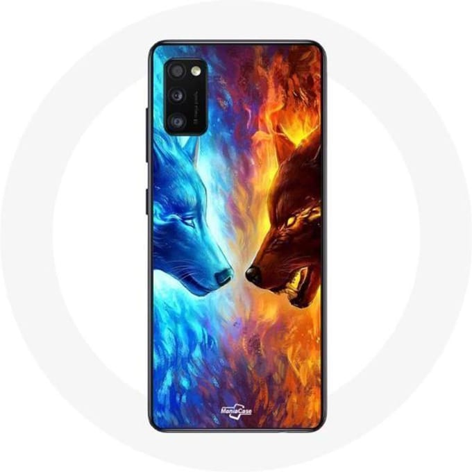 Samsung Galaxy A41 ijs- en vuurwolf-hoesje