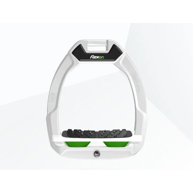 Veiligheidsstrengen voor paardrijden Hellend Ultra Grip Wit/Wit/Groen Flex-On Safe-On