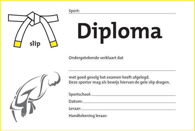 Diploma Wit/Geel