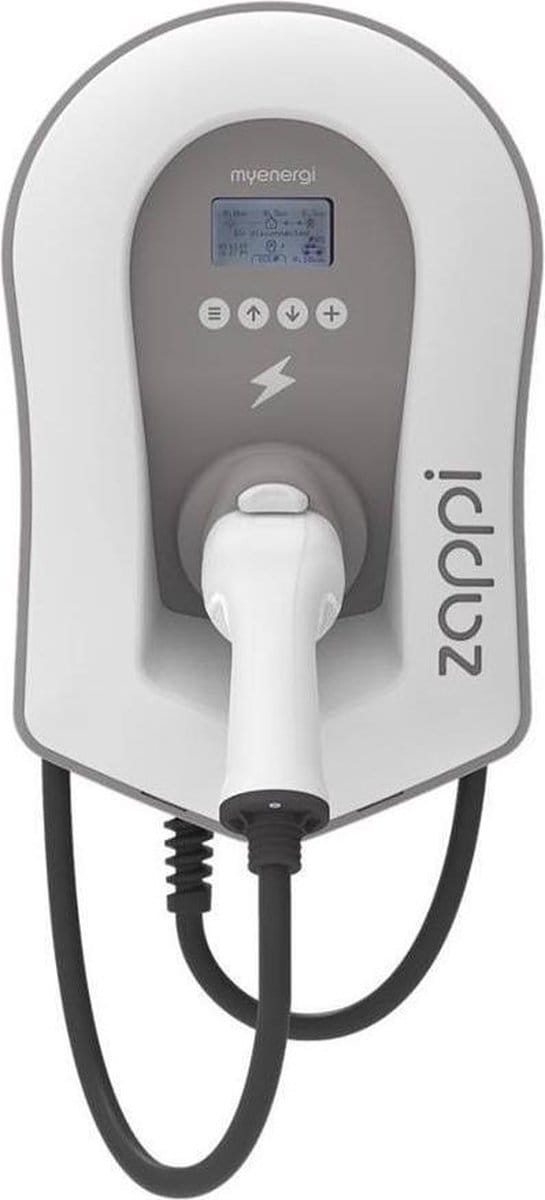Myenergi Zappi V2.1 - 22 kW - fase 3 - 32A - 6,5 meter laadkabel type 2 - Wit - laadpaal