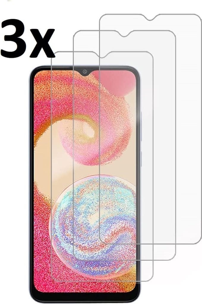 Screenprotector Geschikt voor Samsung Galaxy A04e Screenprotector Beschermglas - Screenprotector Geschikt voor Samsung Galaxy A04e - 3 stuks