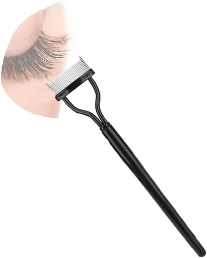 Eyelash Combs en Lash Separator Borstel met Ronde Kop van Staal voor Perfecte Wimpers en Make-up Tools