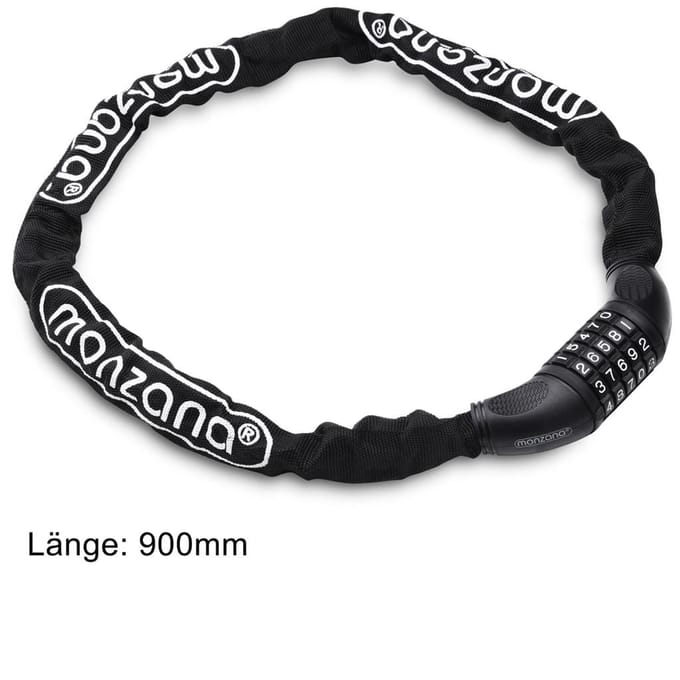 Monzana Fietsslot 90cm - met Numerieke Code en Sterke Ketting