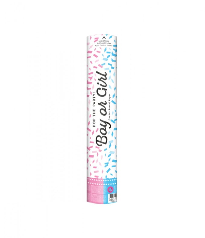 Confetti shooter 40 cm - Gender reveal girl paperv