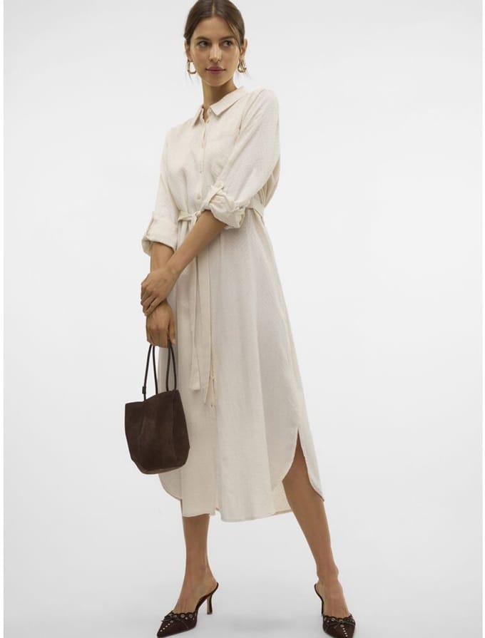 VERO MODA - VMVILNA LS 7/8 SHIRT DRESS WVN - Dames - Mini jurken