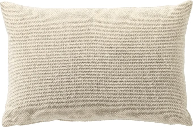 Dutch Decor JULIO - buitenkussen 40x60 cm - waterafstotend en uv-bestendig - Marshmallow - wit