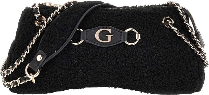 GUESS Schoudertas Aslia Convertible Top Zip Shoulder Bag Black Zwart