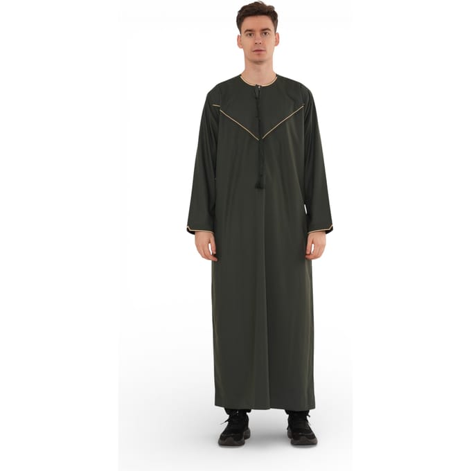 Heren Ramadan Groen Marokkaanse Jubba Robe Djellaba Eid Thobe - TT-007