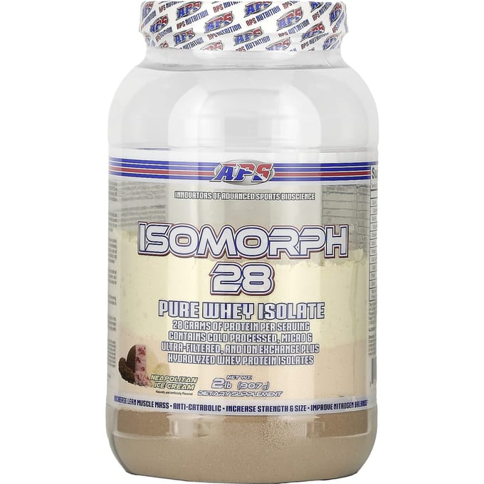 APS, Isomorph 28, isolat de whey pur, crème glacée napolitaine, 2 lb (907 g)