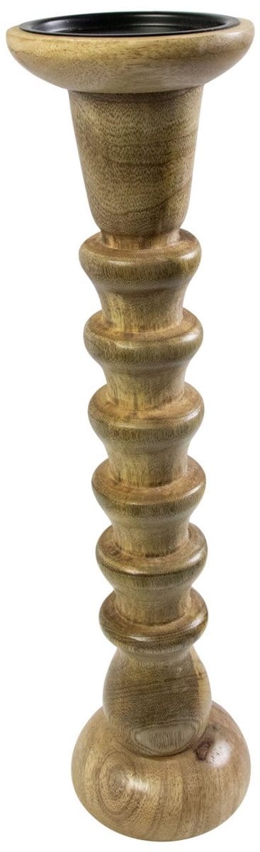 Kandelaar mango hout ringen 40cm
