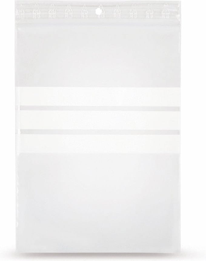 Specipack Gripzakje 100 x 150 mm met schrijfvlak en druksluiting doos 1000 stuks