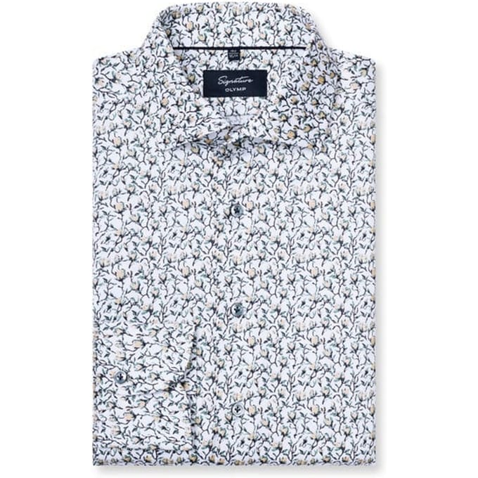 OLYMP Signature Overhemd, Tailored Fit, Signature Kent, Wit