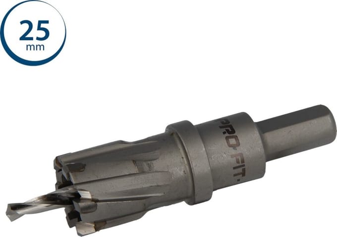 ProFit Endura gatfrees 25x25 mm met variabele HM vertanding met HSCO M35 centreerboor