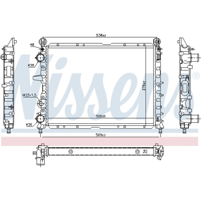 Radiator, motorkoeling NISSENS 61842
