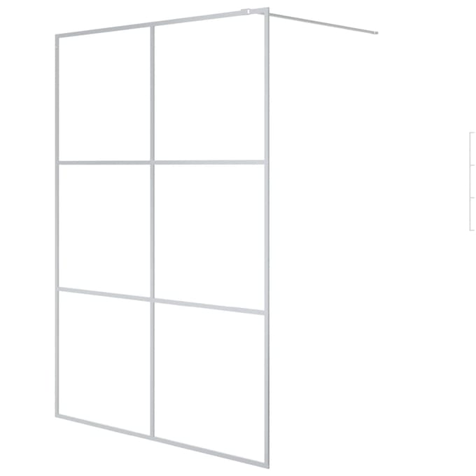 vidaXL - Inloopdouchewand - 140x195 - cm - transparant - ESG-glas - zilverkleurig